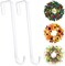 Wreath Hanger,12” Clear Wreath Hooks for Front Door,2 Pack Over the Door Easter Christmas Decoration Hangers Fall Halloween Wreaths holder,Non Scratch Wreath Hangers for Front Door Décor Welcome Sign